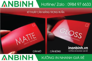 Phân biệt cán bóng và cán mờ