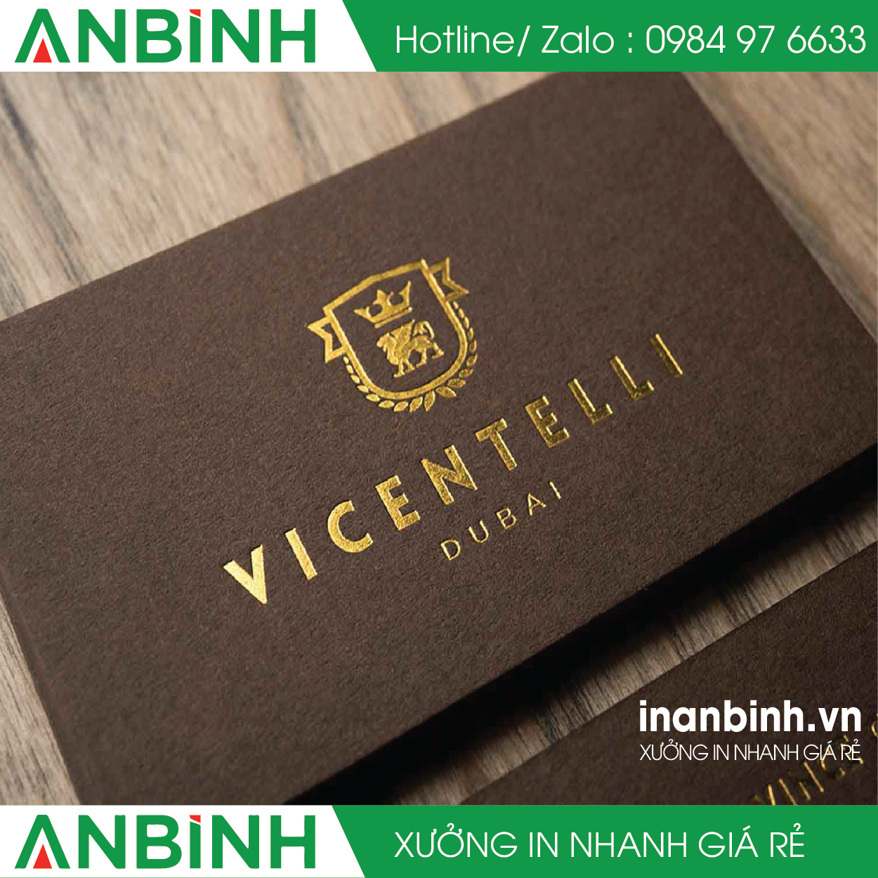Ép Kim danh thiếp sang trọng 