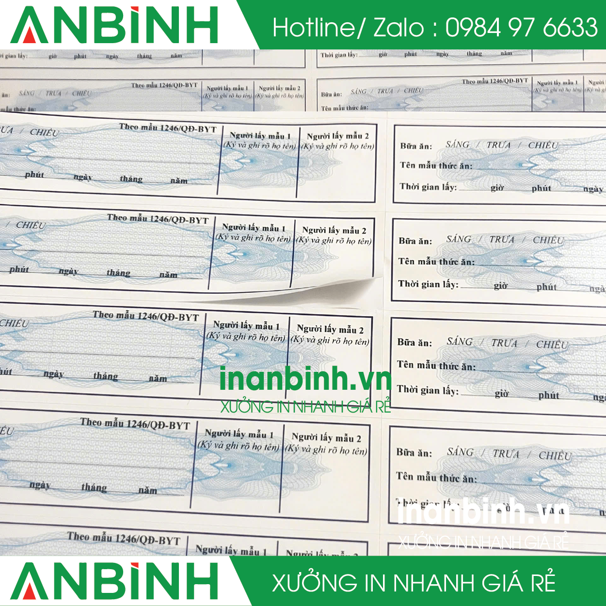 Tem lưu mẫu thức ăn giúp bảo quản kiểm soát nguồn gốc, đảm bảo chất lượng và dễ dàng truy xuất khi cần 